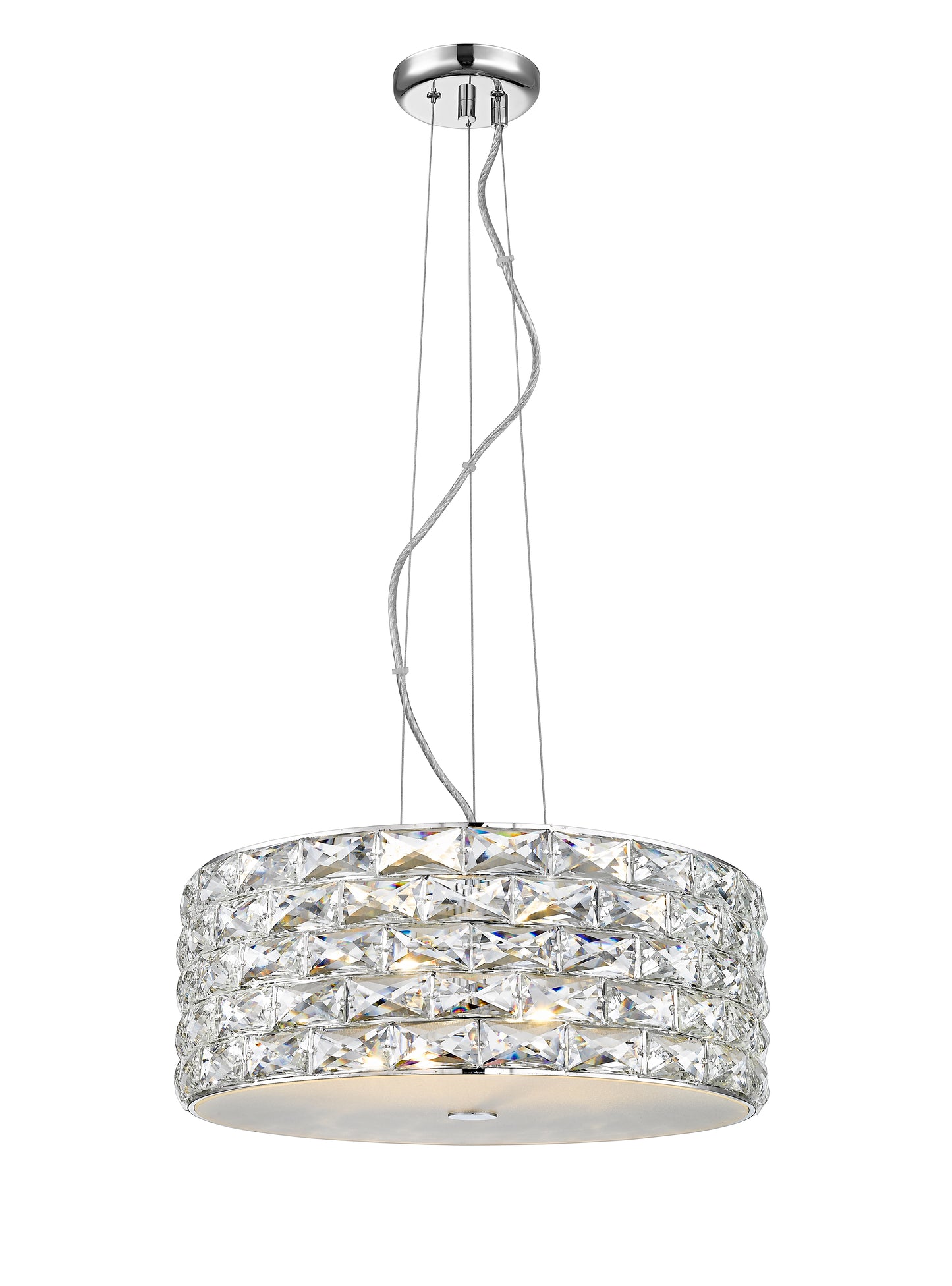 Aruba 5 lights Crystal Pendant Chrome