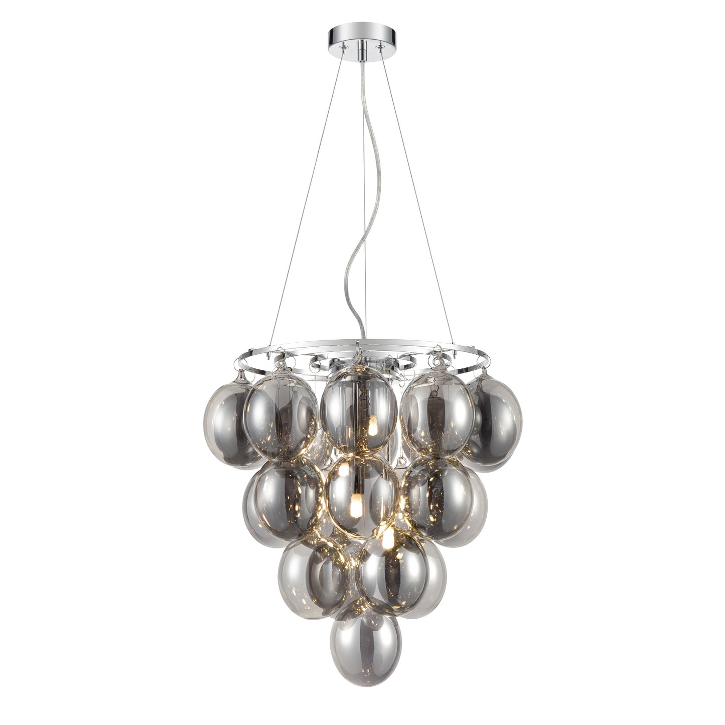 Bubbles Smoke Ceiling Pendant 4 Light Chandelier