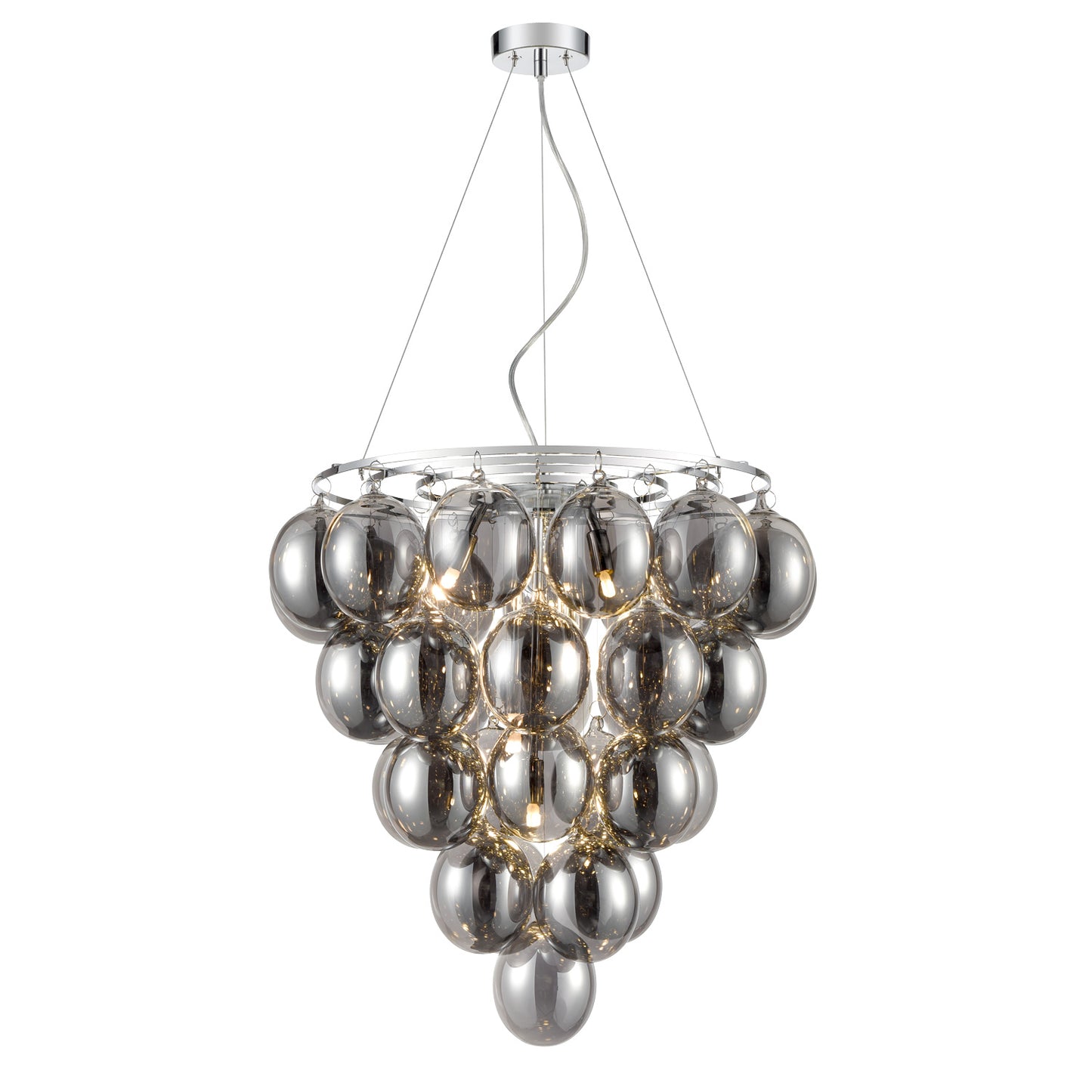 Bubbles Smoke Ceiling Pendant 6 Light Chandelier