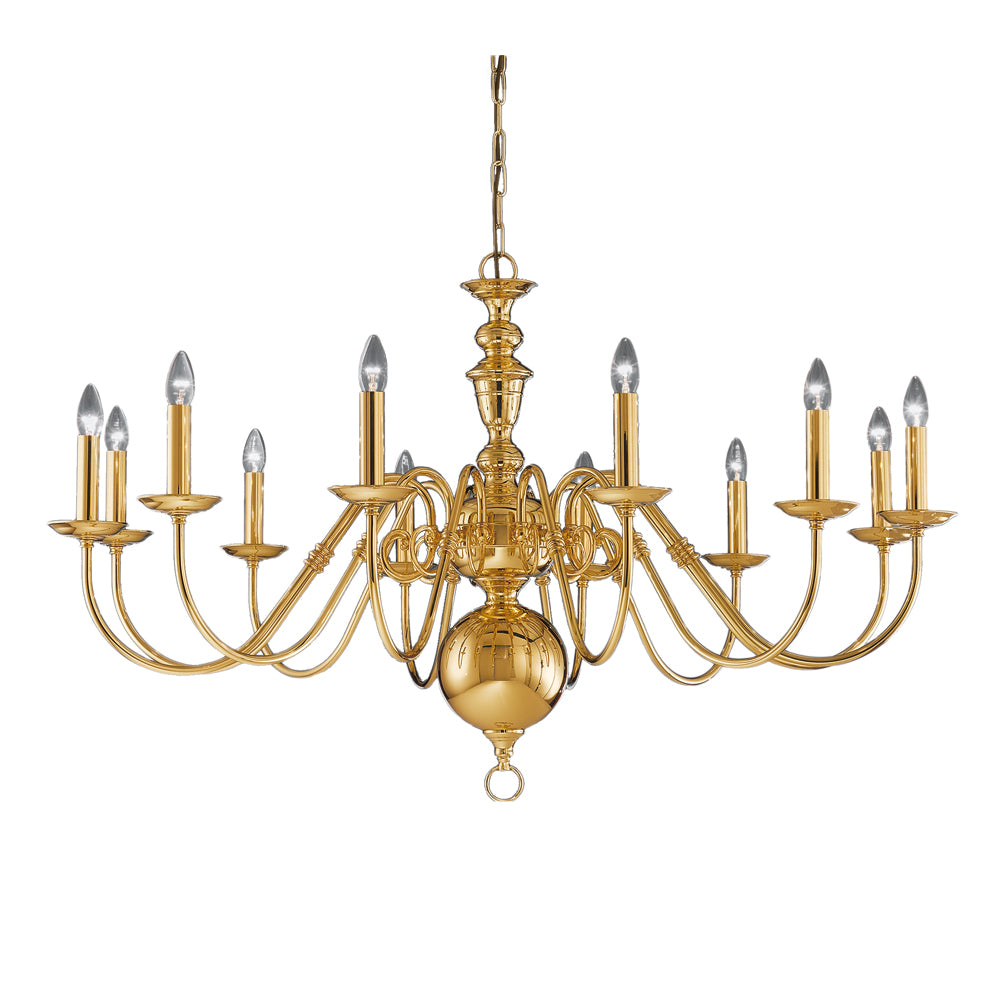 Delft 12-light Large Fitting Chandelier