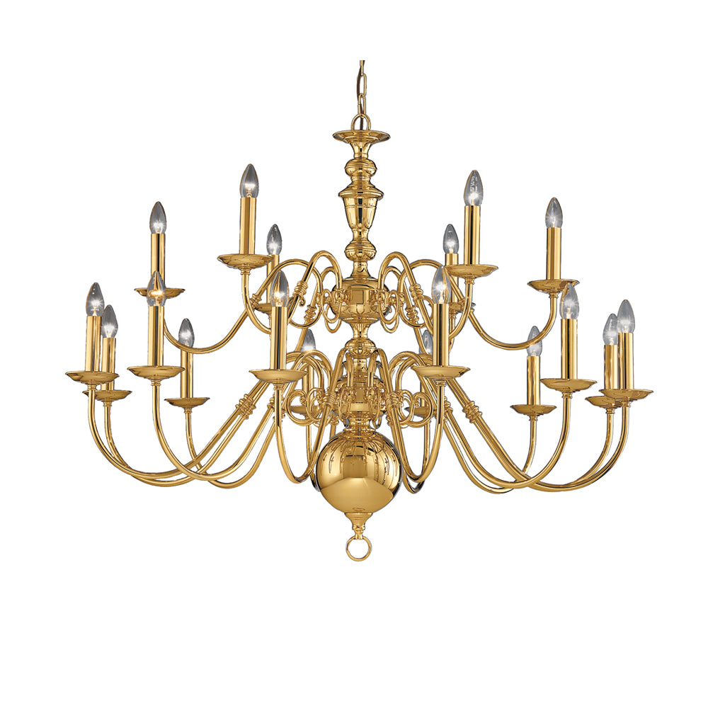 Delft 18 light Fitting Candle Chandelier