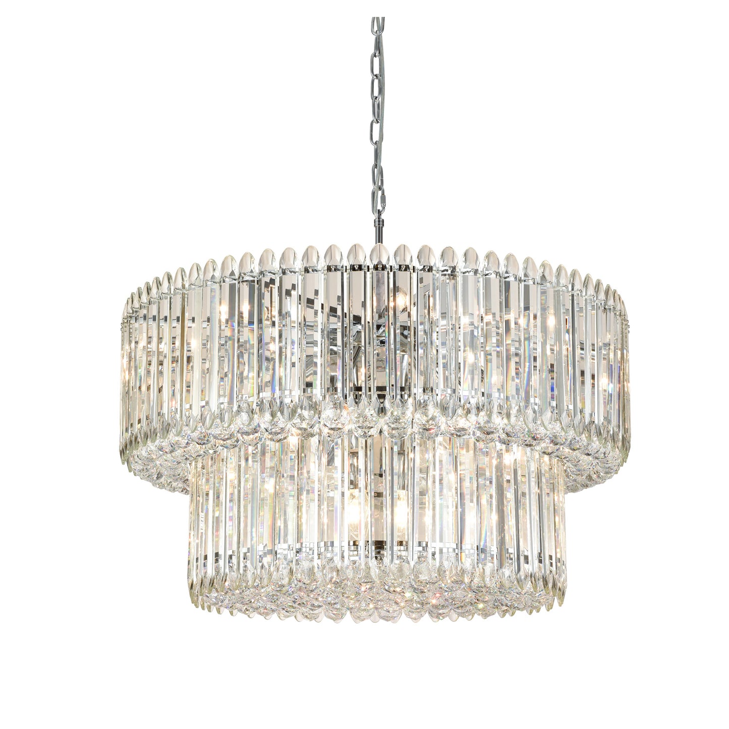 Diva 20 Light Fitting Dimmable Pendant in Chrome