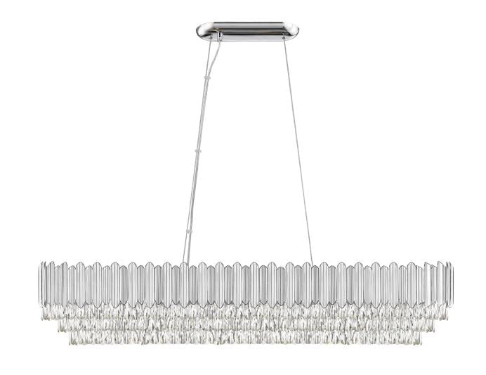 Grenada 11 light Crystal Dinner Pendant Chandelier in Chrome