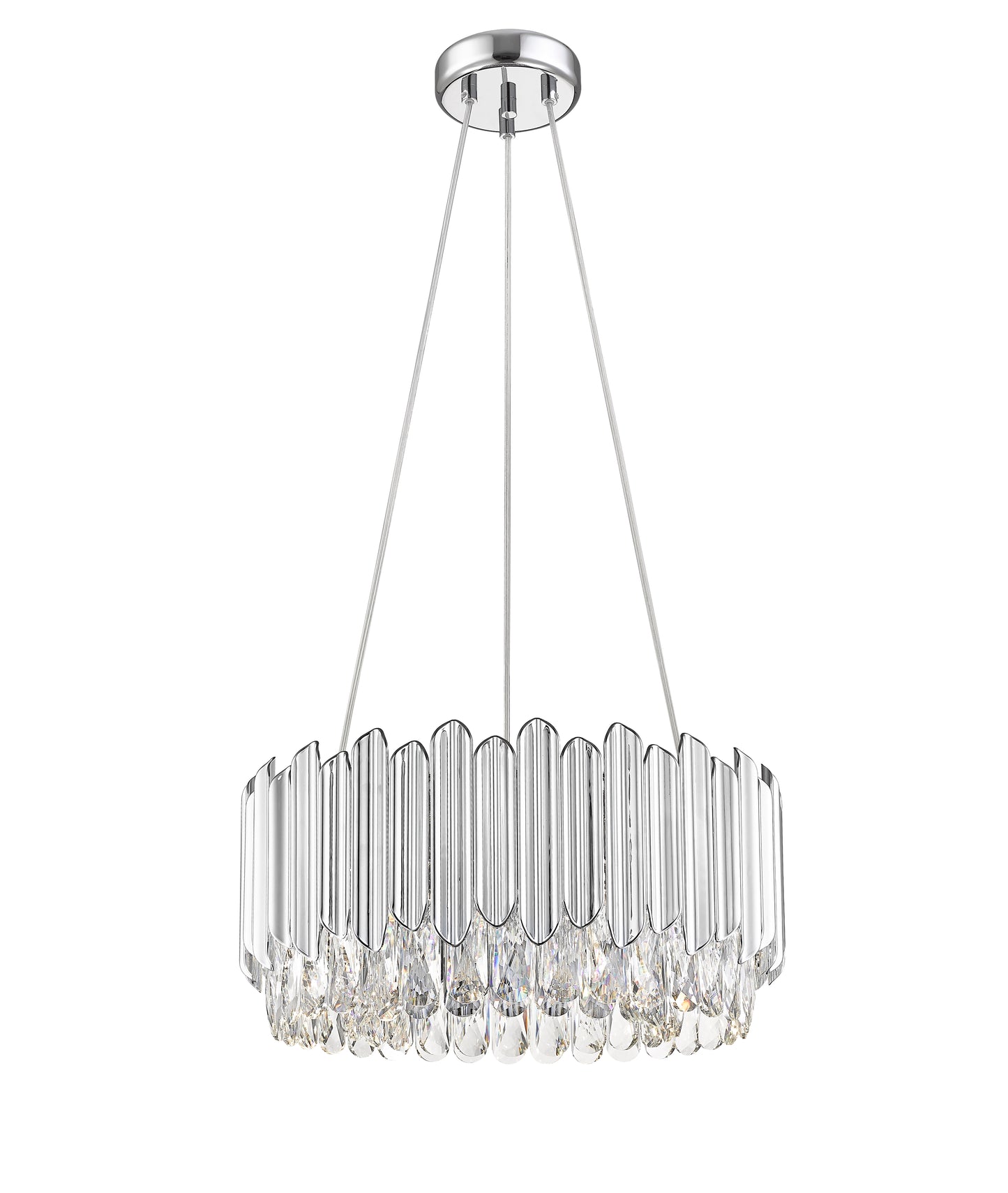 Grenada 5 light Crystal Pendant Chandelier In Chrome