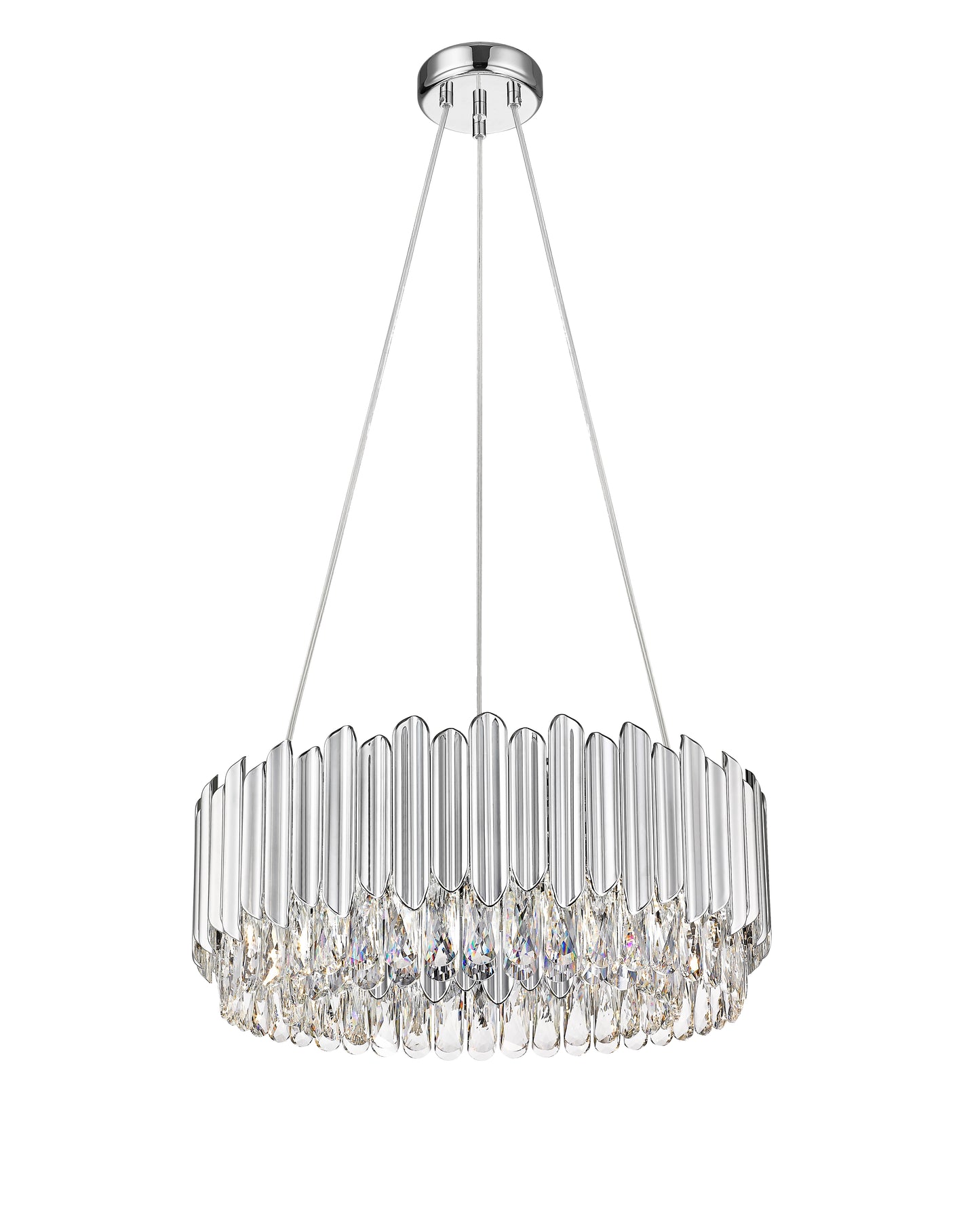 Grenada 6 light Crystal Pendant Chrome Finish