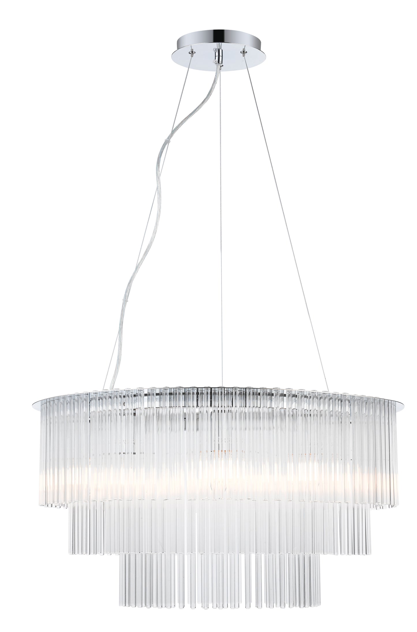 Panama 9 light Pendant Chandelier In Chrome Finish