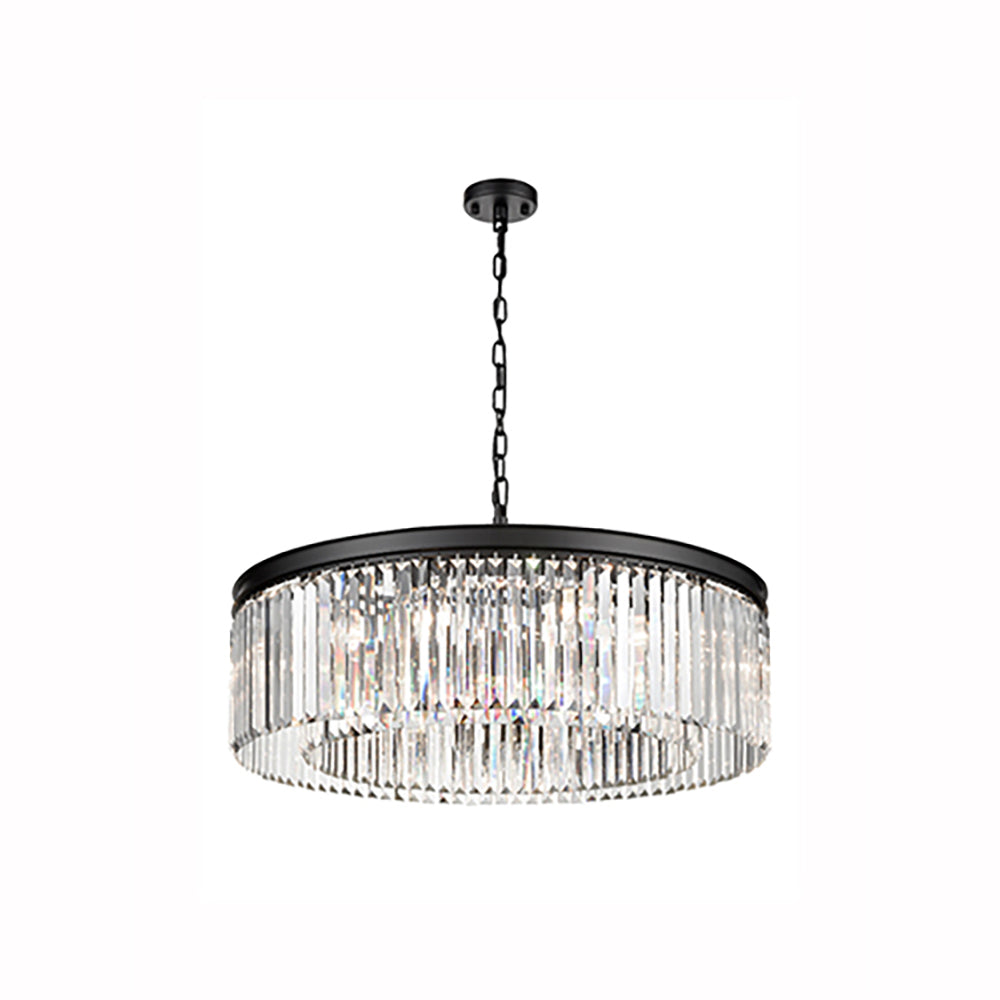 Perdita 10 light Crystal Pendant Chandelier In Black