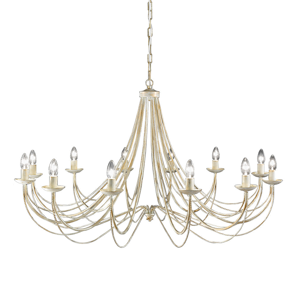 Philly 12 light Pendant Chandelier In Cream Finish