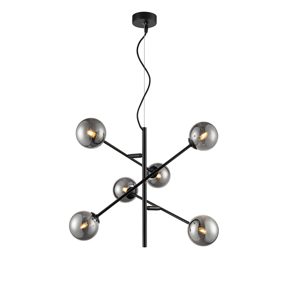 Prophecy 6 light Fitting with Adjustable Arms Pendant Chandelier