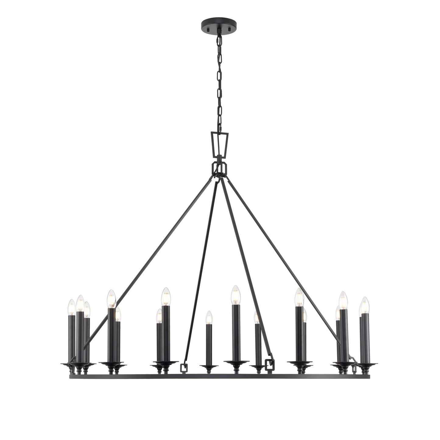 Tudor 16 lt Ring Chandelier