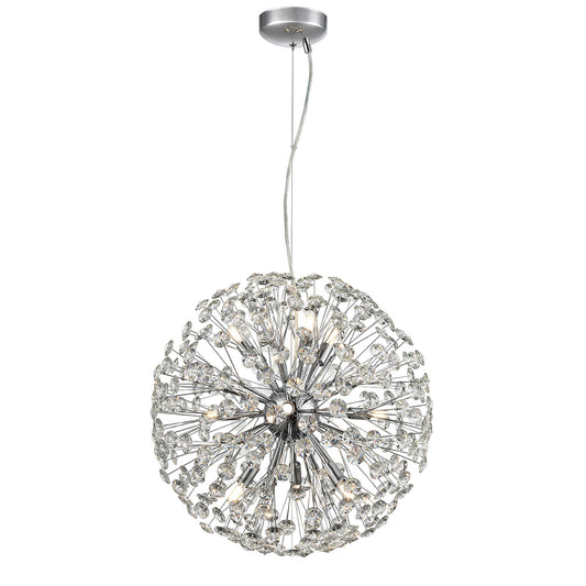 Allium Large Crystal Sphere Pendant Light