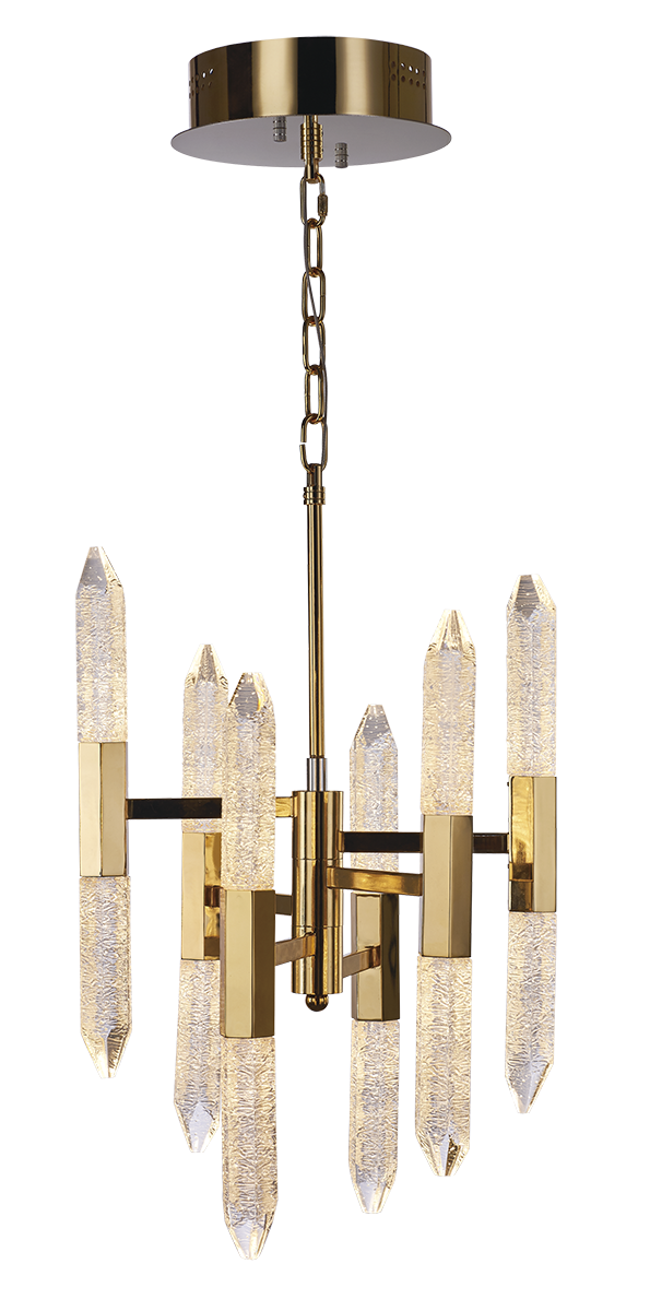 Shard 12-Light Adjustable Chandelier in a Gold Finish