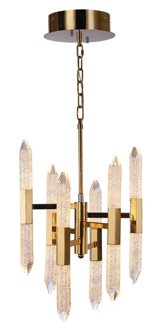 Shard 12-Light Adjustable Chandelier in a Gold Finish