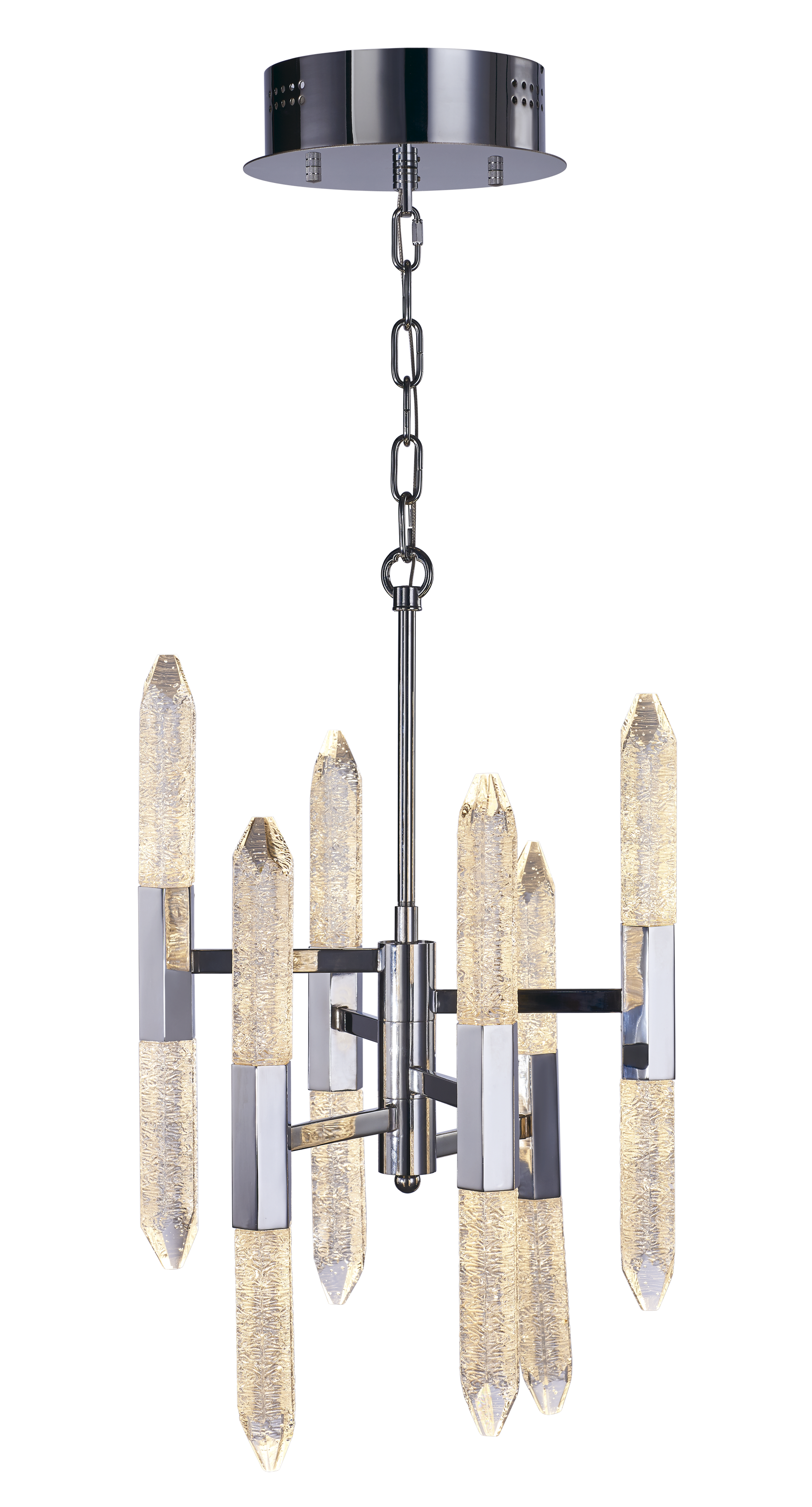 Shard 12 Light Adjustable Chandelier in a Polished Chrome Finish