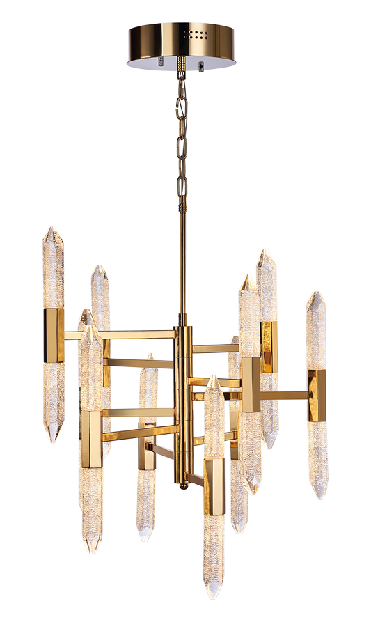 Shard 20 Light Adjustable Chandelier in a Gold Finish