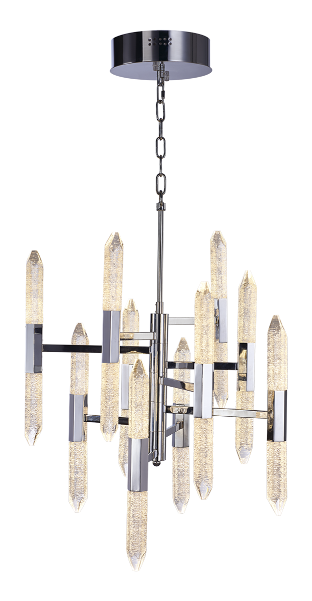 Shard 20 Light Adjustable Chandelier in a Polished Chrome Finish