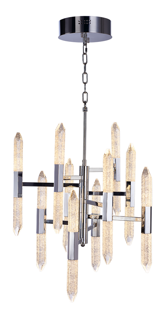 Shard 20 Light Adjustable Chandelier in a Polished Chrome Finish